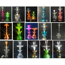 Colorful Glass Hookah Wholesale Factory Prix Enjoylife avec étui en cuir et lumière LED